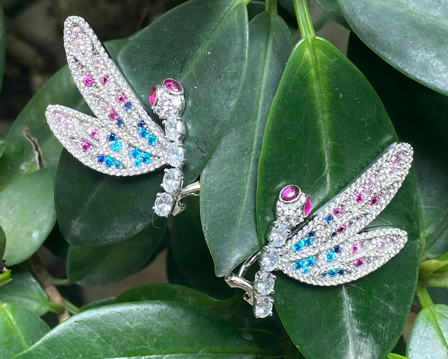 Kaleidoscopic Dragon Fly Earrings